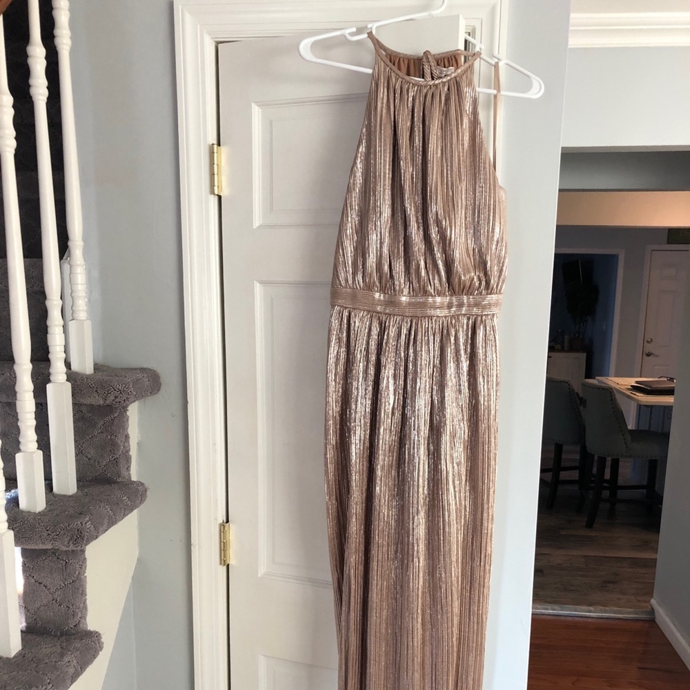 Long gold dress